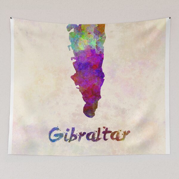 Item preview, Gibraltar watercolor map designed and sold by paulrommer.