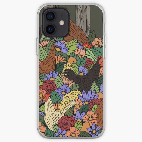 Whimsical Chicken Garden iPhone Soft Case
