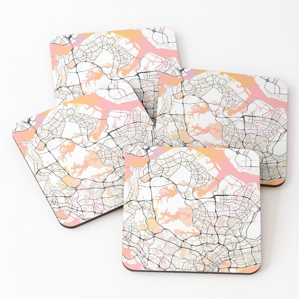 Item preview, Singapore Asia Street Map Color designed and sold by IvonDesign.