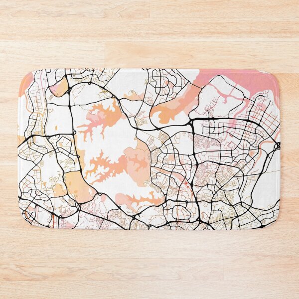 Item preview, Singapore Asia Street Map Color designed and sold by IvonDesign.