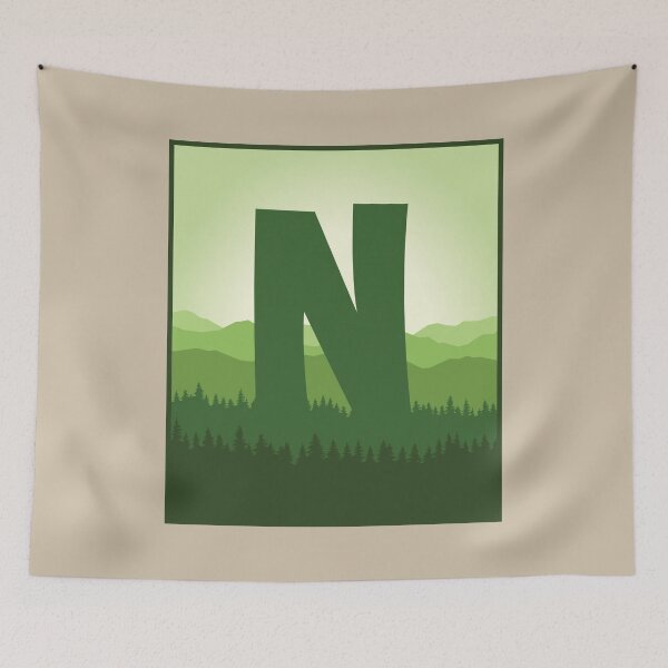 Item preview, Letter N - In the Pine Forrest designed and sold by pixelinga.