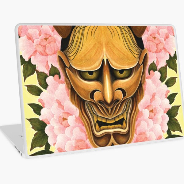 Hannya mask, - mirror Laptop Skin