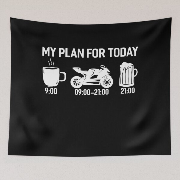 Item preview, My Plan For Today Motorcycle Rider Gift designed and sold by Artgifts.