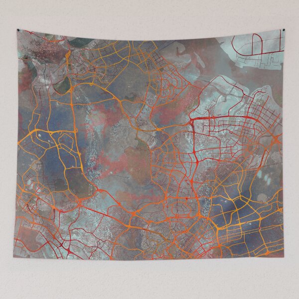 Item preview, Singapore Asia Street Map Urban designed and sold by IvonDesign.