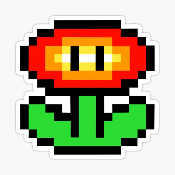 8-Bit Fireflower Sticker