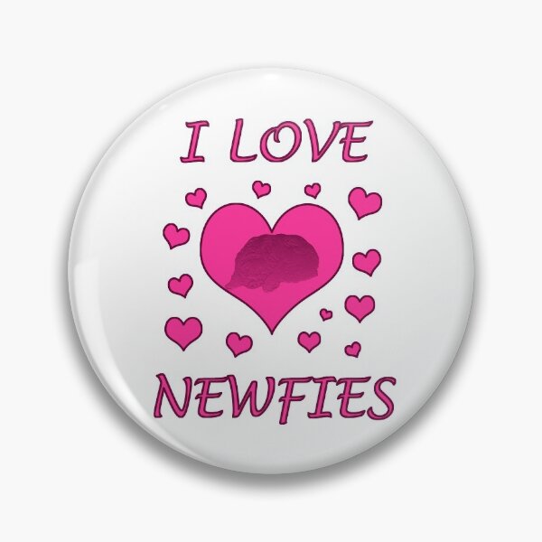 Item preview, Newfoundland dog heart pink designed and sold by Moonyflower.