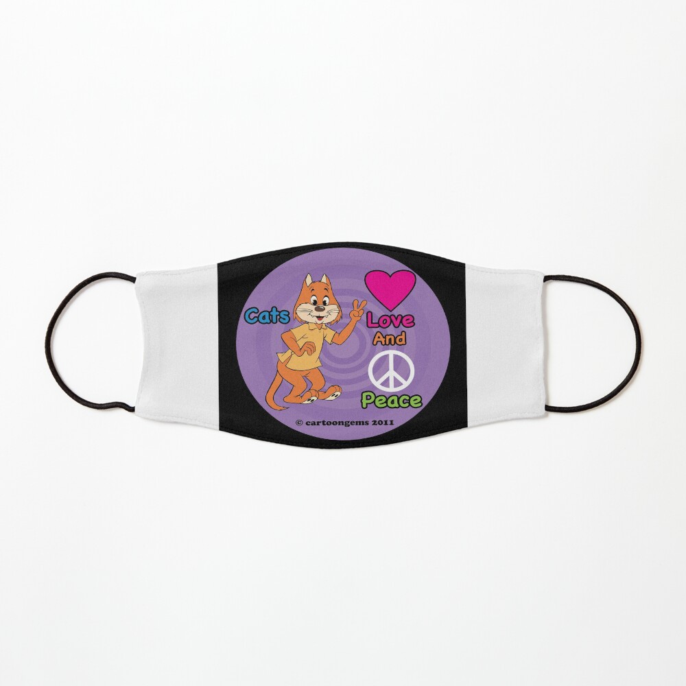 Cats Love And Peace Kids Mask