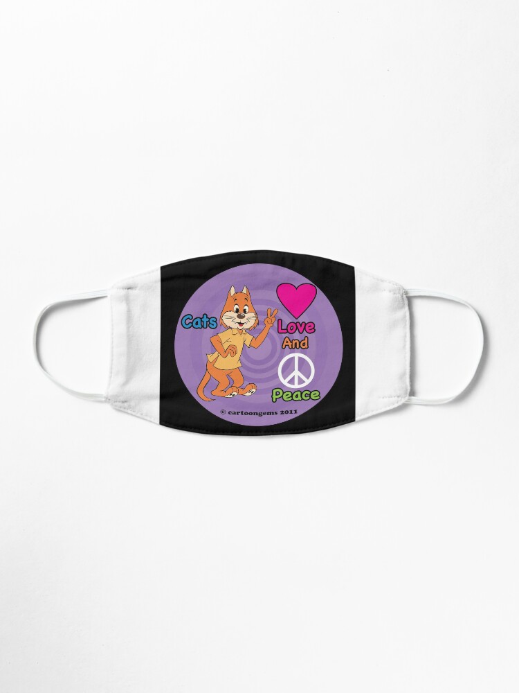Alternate view of Cats Love And Peace Mask