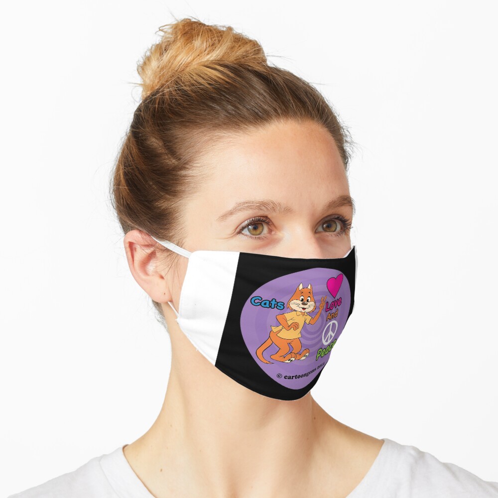 Cats Love And Peace Mask