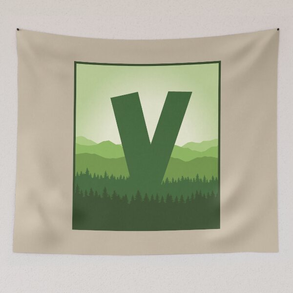 Item preview, Letter V - In the Pine Forrest designed and sold by pixelinga.