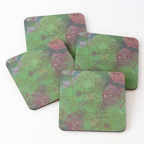 Item preview, Singapore Asia Street Map Magma Eruption designed and sold by IvonDesign.