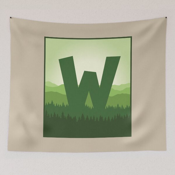 Item preview, Letter W - In the Pine Forrest designed and sold by pixelinga.
