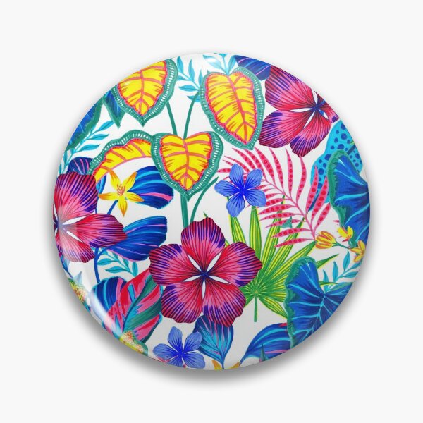 Item preview, Colorful Tropical Flower Pattern designed and sold by Silvia  Ospina.