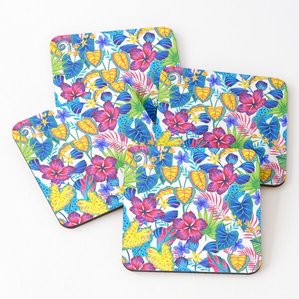 Item preview, Colorful Tropical Flower Pattern designed and sold by Silvia  Ospina.