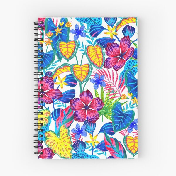 Item preview, Colorful Tropical Flower Pattern designed and sold by Silvia Ospina.