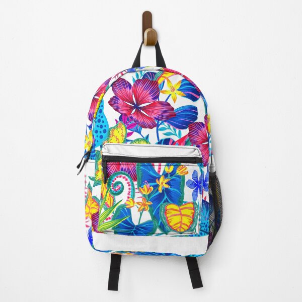 Item preview, Colorful Tropical Flower Pattern designed and sold by Silvia Ospina.