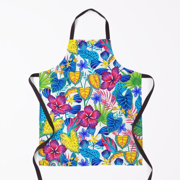 Item preview, Colorful Tropical Flower Pattern designed and sold by Silvia Ospina.