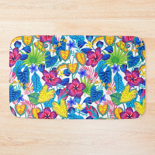 Item preview, Colorful Tropical Flower Pattern designed and sold by Silvia  Ospina.