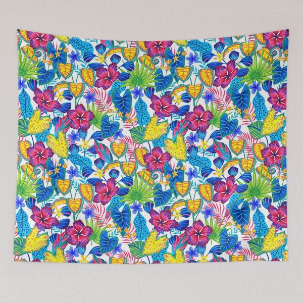 Item preview, Colorful Tropical Flower Pattern designed and sold by Silvia  Ospina.