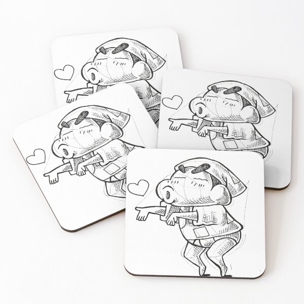 Item preview, Shinchan blowing a kiss, sketch of shinchan, drawing of shinchan sending love, throwing loving heart designed and sold by Mariuki Flow.