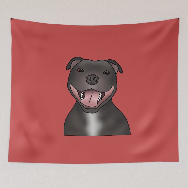 Item preview, Staffordshire Bull Terrier (Staffie) Dog Portrait - Red designed and sold by JadeMadeThis.