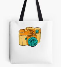 Colorful Holga Camera Sketch Tote Bag