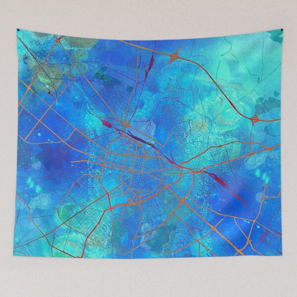Item preview, Sofia Bulgaria Street Map Blue Lagoon designed and sold by IvonDesign.