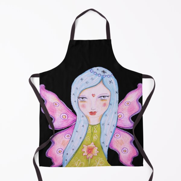 Item preview, Whimsical Bluehair Butterfly Pink Wings Girl designed and sold by ZophiaSolaris.