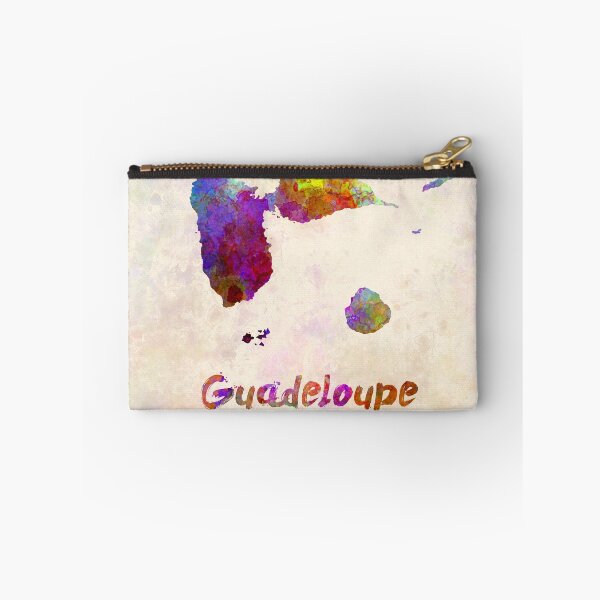 Item preview, Guadeloupe watercolor map designed and sold by paulrommer.