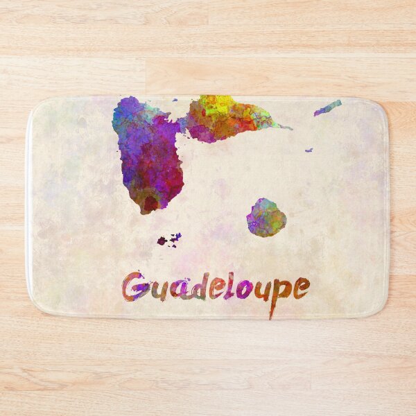 Item preview, Guadeloupe watercolor map designed and sold by paulrommer.