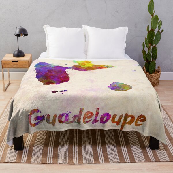 Item preview, Guadeloupe watercolor map designed and sold by paulrommer.
