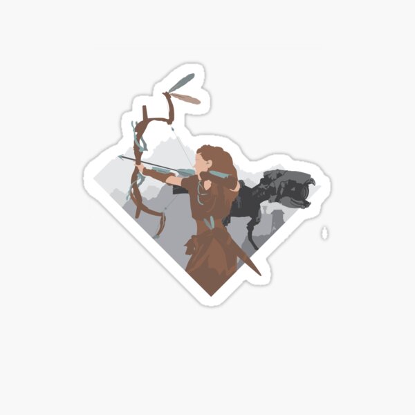 horizon zero dawn aloy minimalist drawing Sticker