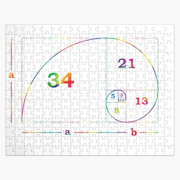 #Golden #Ratio #GoldenRatio #Design Ideas Fibonacci Spiral = 1.6180339887498948420 Jigsaw Puzzle