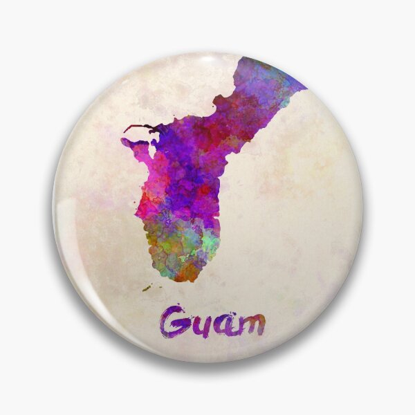 Item preview, Guam watercolor map designed and sold by paulrommer.