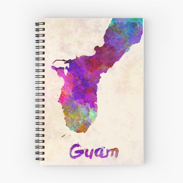 Item preview, Guam watercolor map designed and sold by paulrommer.