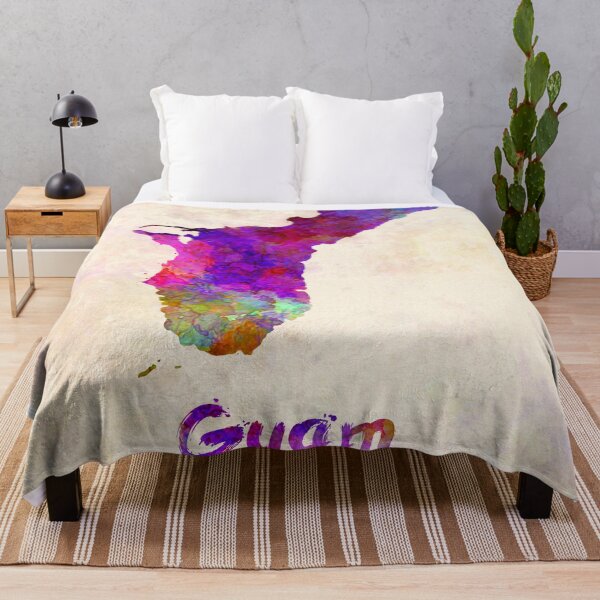 Item preview, Guam watercolor map designed and sold by paulrommer.