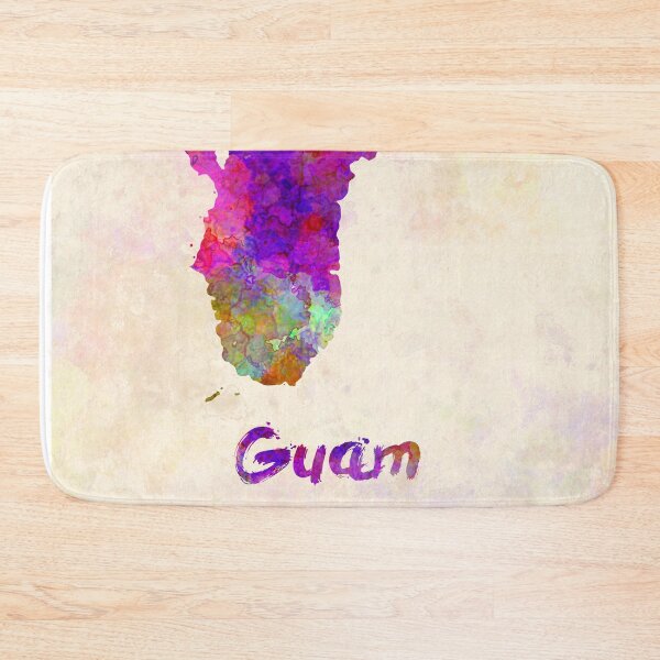 Item preview, Guam watercolor map designed and sold by paulrommer.
