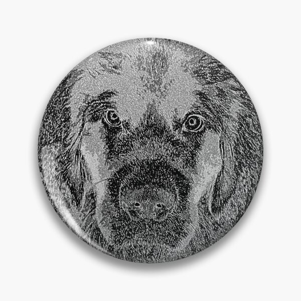 Item preview, Newfoundland dog framed in gray designed and sold by Moonyflower.
