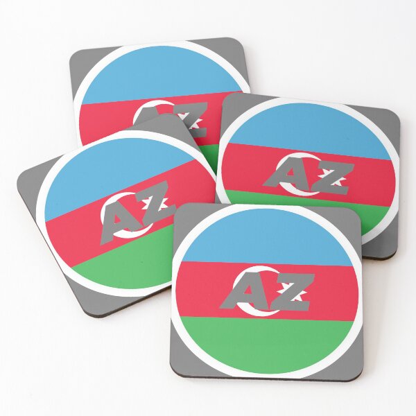 Item preview, Azerbaijan | Round Flag With Country Code designed and sold by CarlosAlberto.