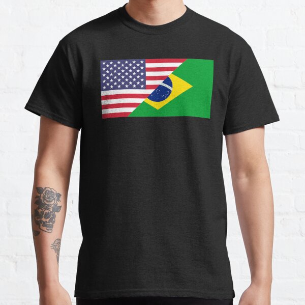 Sudadera con capucha de la bandera brasileña portuguesa verde e amarela  bandeira do Brasil