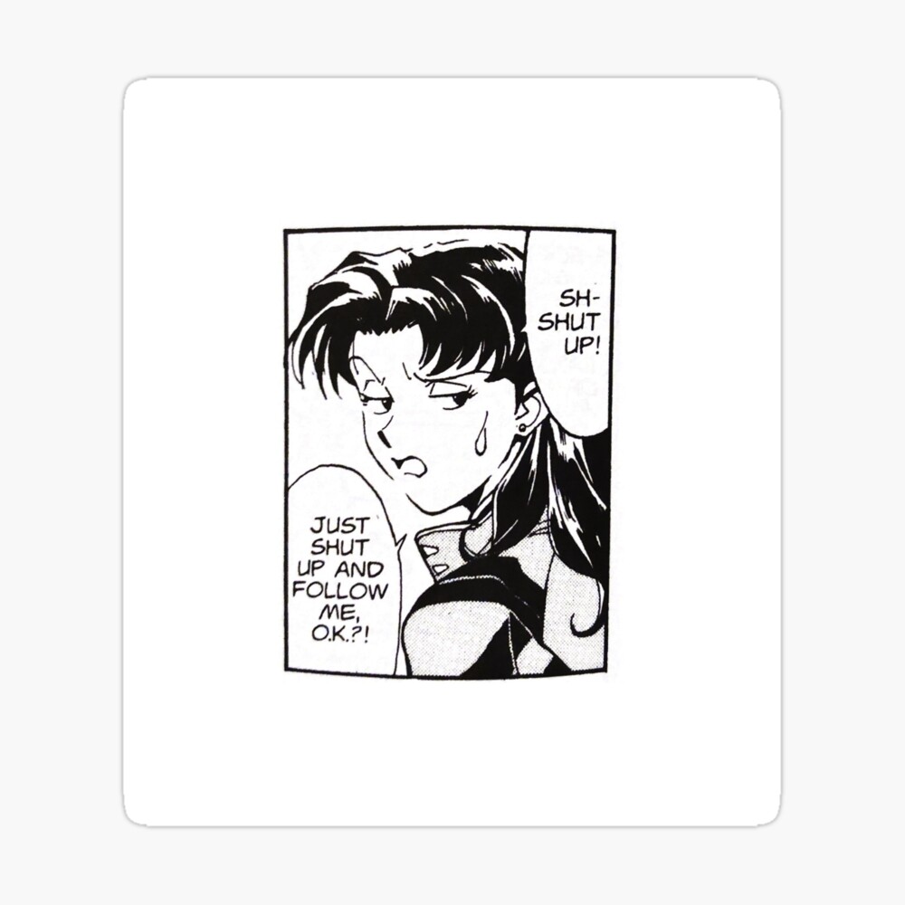 Misato Manga Panel Greeting Card By Fadycreates Redbubble