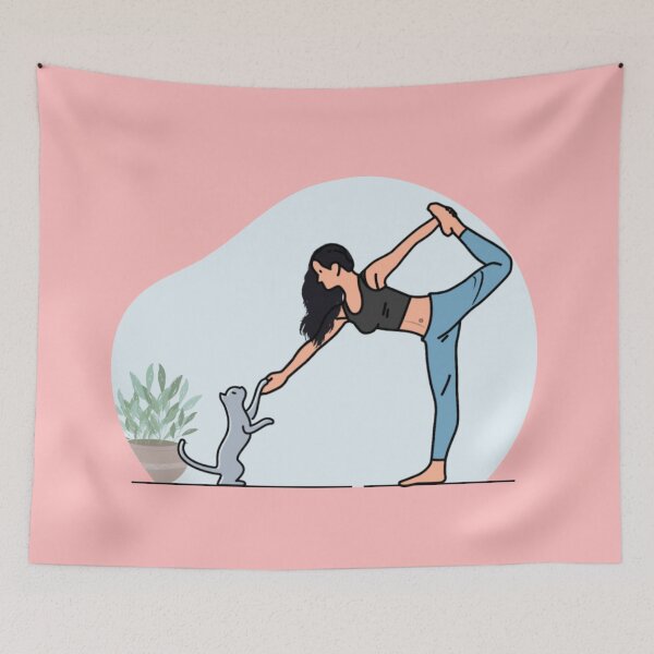 Item preview, YOGA WITH CAT Standing Bow designed and sold by Trio's Stuff.