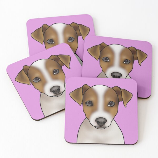 Item preview, Jack Russell Terrier Dog Portrait - Pink designed and sold by JadeMadeThis.