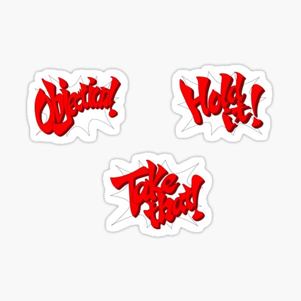 Ace Attorney - Objection! Le tenir! Prend ça! Ensemble Sticker