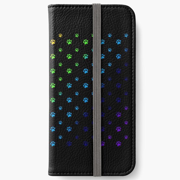 Rainbow Paws -Blk iPhone Wallet