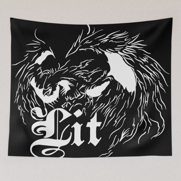 Item preview, Phoenix LIT - Rise from the ashes (White on Black) designed and sold by ZartyDesigns.