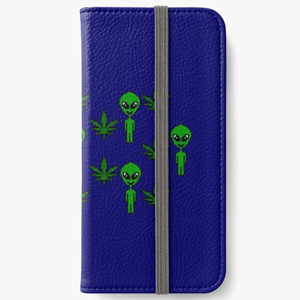 Pixel Lit Aliens iPhone Wallet