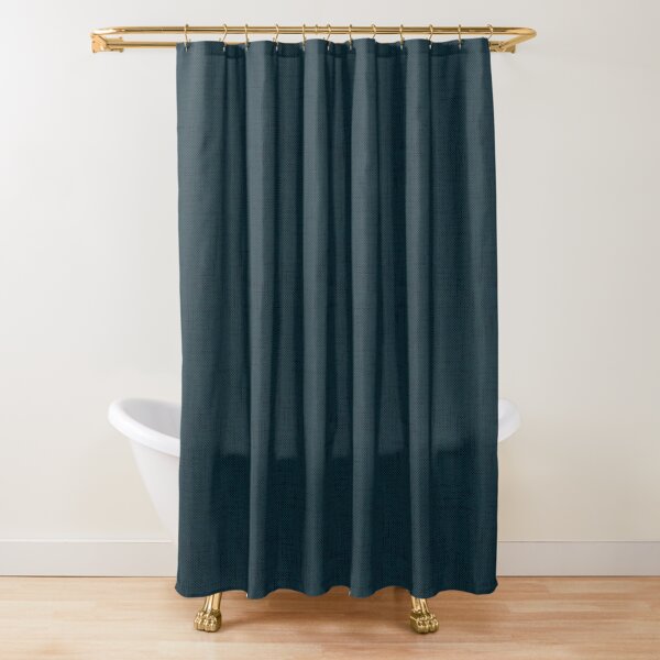 Dark blue textured. Shower Curtain