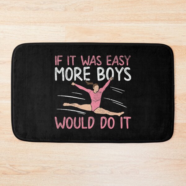 Item preview, Funny Gym Gymnastics Girl in the Midst of a Stretch Jump designed and sold by Betsytiptoe.