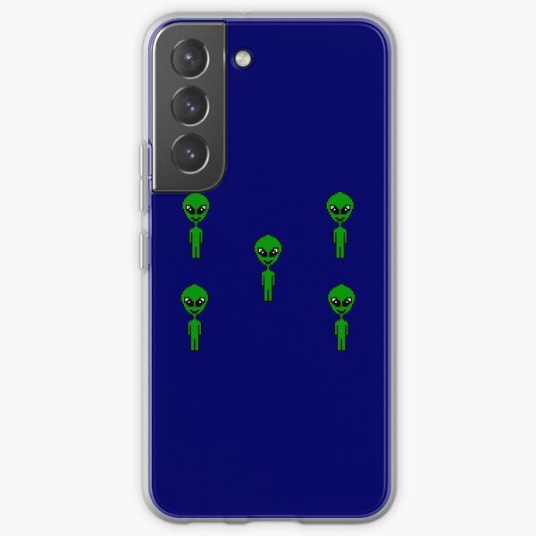 Pixel Aliens (blue background) Samsung Galaxy Soft Case